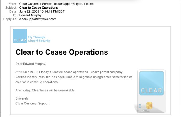 Clear to Cease Operations